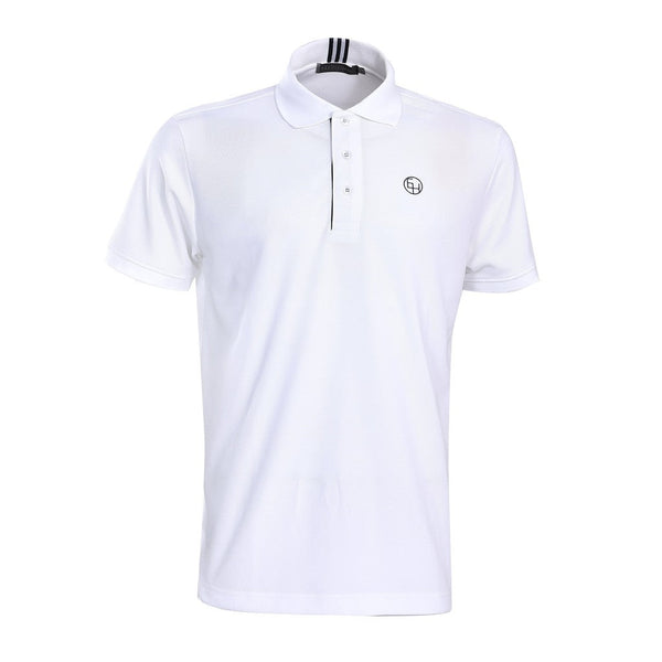 ELLE HOMME เสื้อยืดโปโล แขนสั้น สกรีนโลโก้ ELLE HOMME สีขาว รุ่น W8K924 ICCSHOPPING