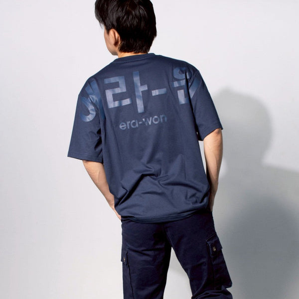 era-won เสื้อยืด Oversize T-Shirt สกรีนเกาหลี สี กรมสกรีนกรม-Draft