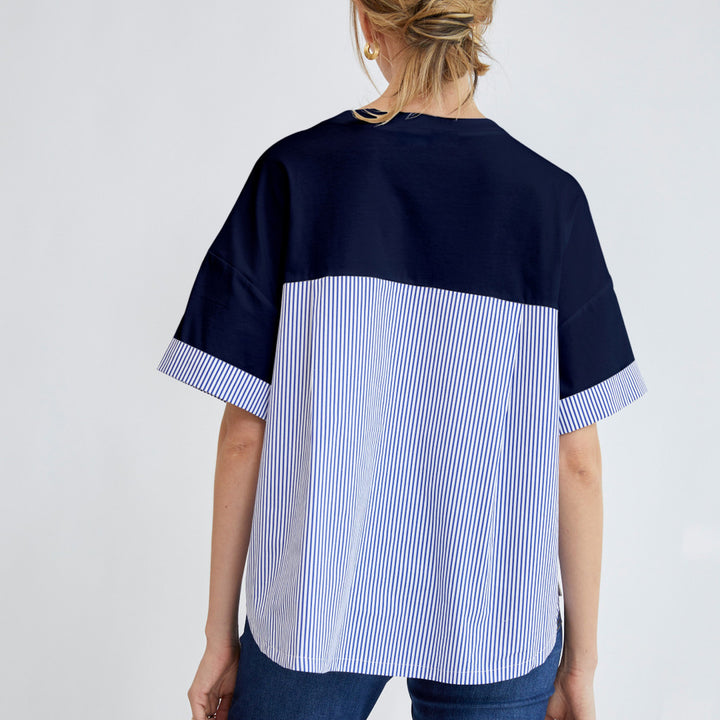 ELLE เสื้อยืด T-SHIRT ผ้า COTTON แขนสั้น ปลายแขนพับเบิ้ล สกรีนลายกราฟฟิค (มีให้เลือก 3สี)  รุ่น W3K689 
