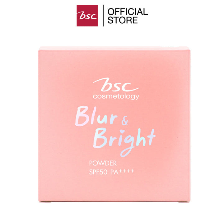 [ SET 2 ชิ้น ] BSC BLUR&BRIGHT POWDER SPF 50 PA++++  บีเอสซี เบลอ & ไบรท์ พาวเดอร์ เอสพี่เอฟ50 พี่เอ++++ แป้งผสมรองพื้น ICCSHOPPING