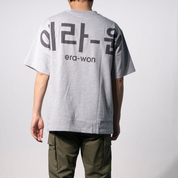 era-won เสื้อ T-Shirt Oversize Screen สี  สีเทา สกรีนเทาอ่อน-Draft