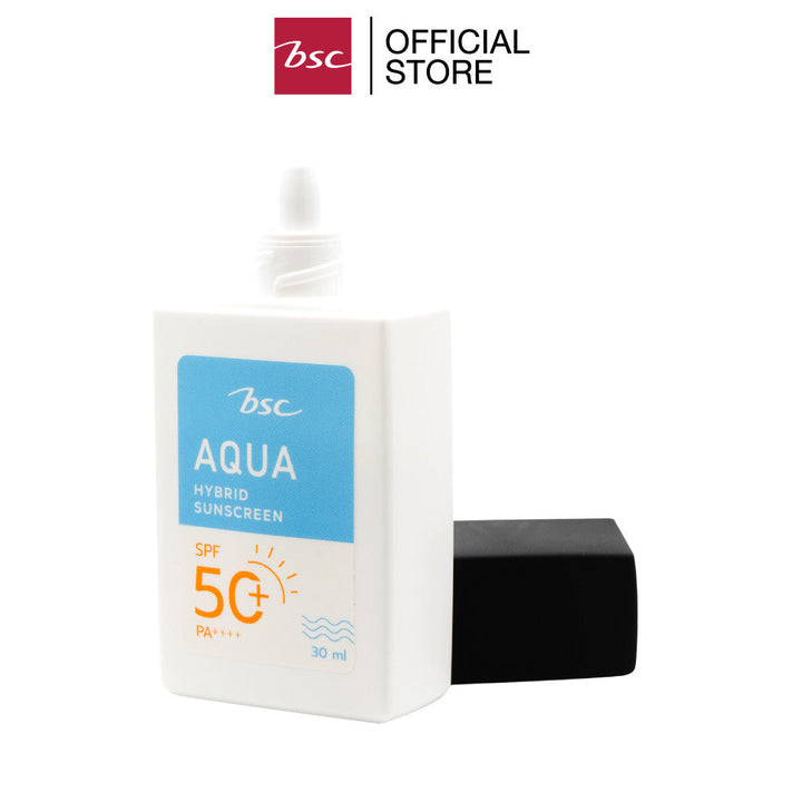 BSC AQUA HYBRID SUNSCREEN SPF50+ PA++++ บีเอสซี อควา ไฮบริด ซันสกรีน เอส50 พี่เอ ผลิตภัณฑ์ป้องกันแสงแดดบนใบหน้า ทาง่าย ICCSHOPPING