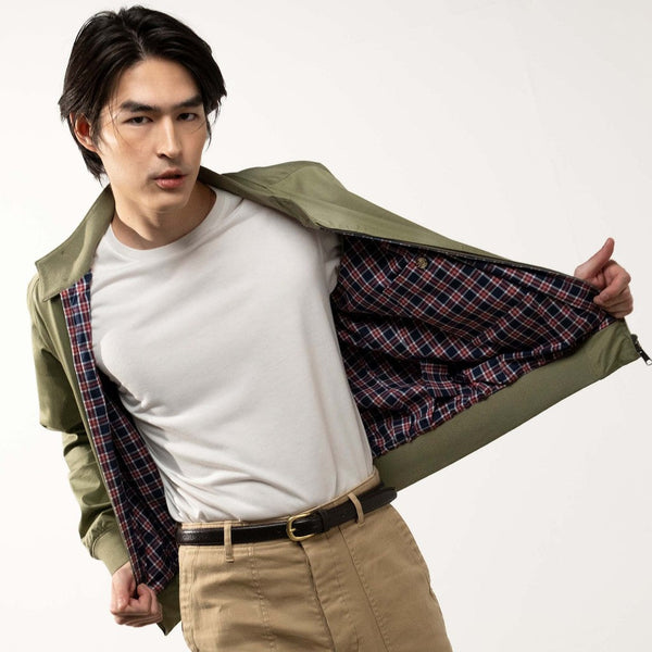 era-won เสื้อแจ็คเก็ต รุ่น Harrington Jacket ทรง Regular สี Green-Draft ICCSHOPPING