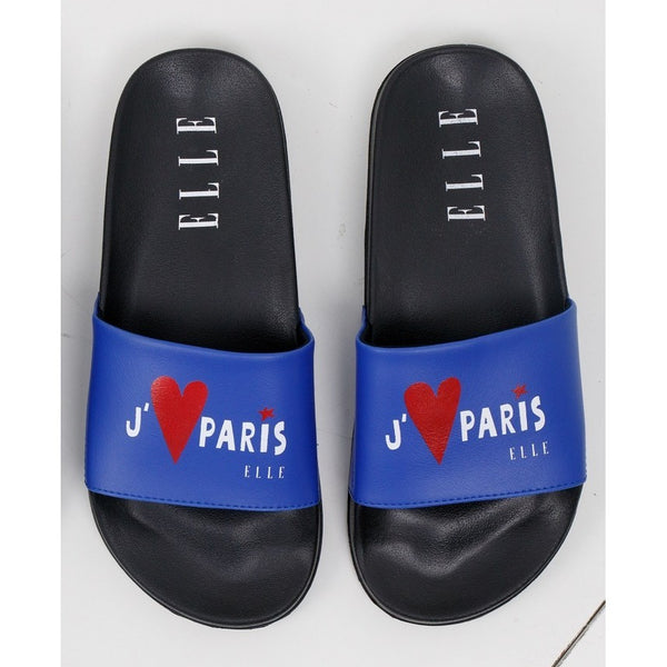 ELLE SHOES รองเท้าแตะ PVC แบบสวม ใส่ได้ทั้งชายและหญิง สีน้ำเงิน 