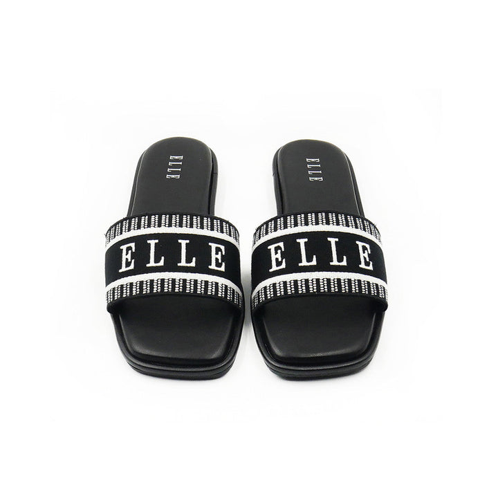 ELLE SHOES รองเท้าแบบสวมส้นเตี้ย -SANDELS แต่ง LOGO ELLE  มี 2 สี รุ่น- ELSM004 ICCSHOPPING