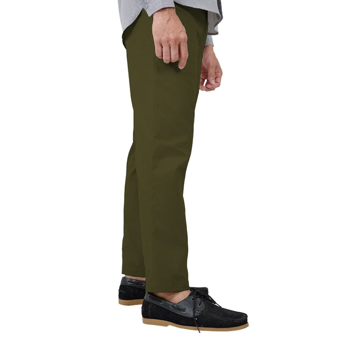 ELLE HOMME | กางเกงขายาวชิโน่ ทรงสลิมฟิต เนื้อผ้า Cotton 100% ใส่สบาย ระบายอากาศได้ดี | W8L274 ICCSHOPPING
