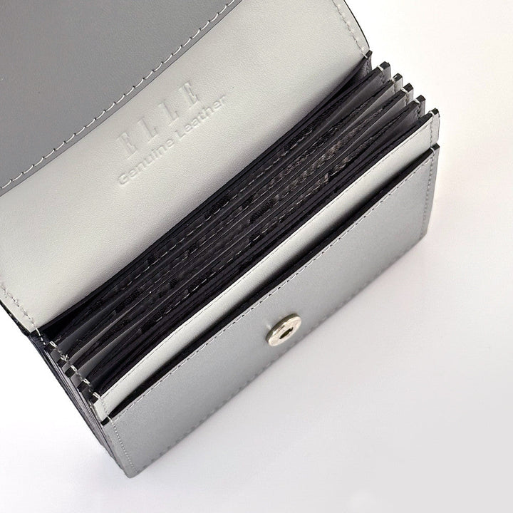 ELLE BAG COLLECTION GRADIENT กระเป๋าใส่นามบัตรและธนบัตร ใส่การ์ดได้ 9 ช่อง สีดำ | EWA151 BL ICCSHOPPING