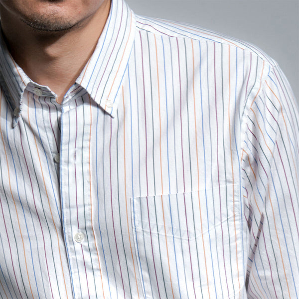 era-won Premium Quality เสื้อเชิ้ต คอปก Dress shirt Regular Shirt แขนยาว สี White era-won
