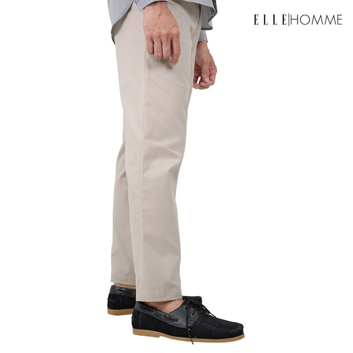 ELLE HOMME | กางเกงขายาวชิโน่ ทรงสลิมฟิต เนื้อผ้า Cotton 100% ใส่สบาย ระบายอากาศได้ดี | W8L274 ICCSHOPPING