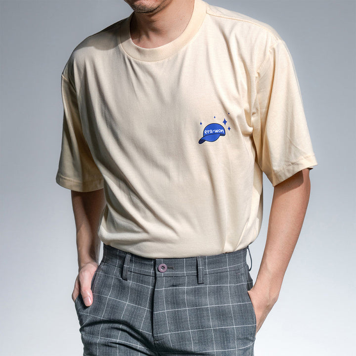 era-won เสื้อยืด T-SHIRT OVERSIZE ART TOY สี BEIGE (คอชั้นเดียว) ICCSHOPPING