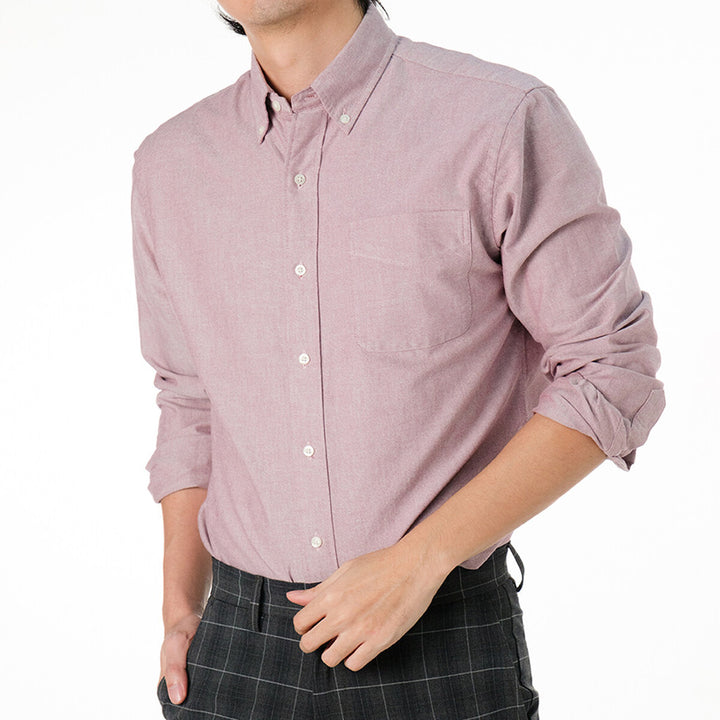 era-won เสื้อเชิ้ต รุ่น Oxford shirt Mercerizing สี Maroon 2024 