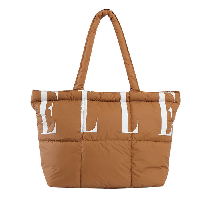ELLE กระเป๋าผ้า TOTE BAG Puffy Marshmallow ใบใหญ่ มีให้เลือก 5 สี Collection  รุุ่น EWG002 Elle