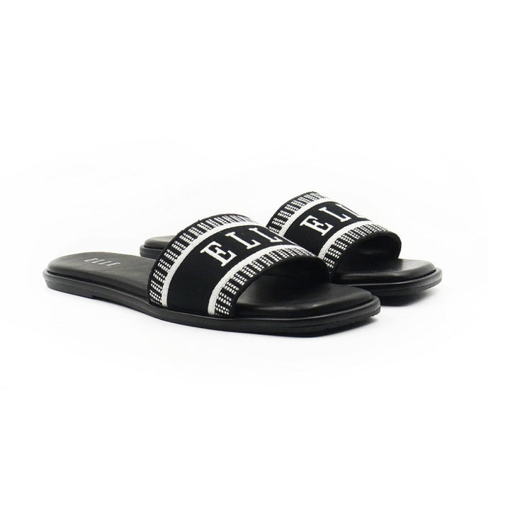 ELLE SHOES รองเท้าแบบสวมส้นเตี้ย -SANDELS แต่ง LOGO ELLE  มี 2 สี รุ่น- ELSM004 ICCSHOPPING