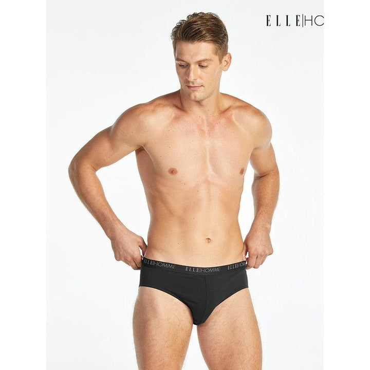 ELLE HOMME | แพ็ค 1 ชิ้น ทรง BRIEF ขอบยาง SPANDEX LOGO ELLE รุ่น KUB4001 ICCSHOPPING