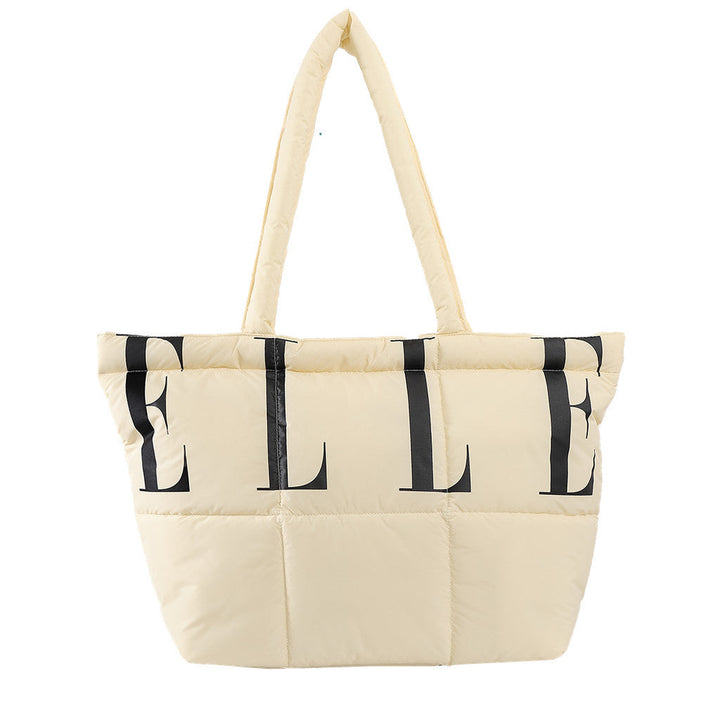 ELLE กระเป๋าผ้า TOTE BAG Puffy Marshmallow ใบใหญ่ มีให้เลือก 5 สี Collection  รุุ่น EWG002 Elle