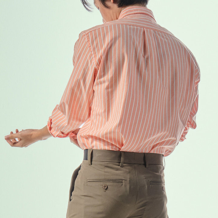 era-won Premium Quality เสื้อเชิ้ต คอปก Dress shirt Regular Shirt แขนยาว สี Orange 