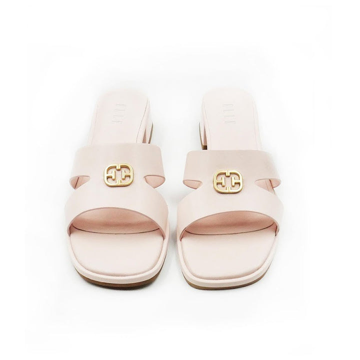 ELLE SHOES  รองเท้าแบบสวม- SANDELS  ส้น 1.5 นิ้ว แต่งโลโก้สีทอง มีให้เลือก 3 สี รุ่น- ELSM001 ICCSHOPPING