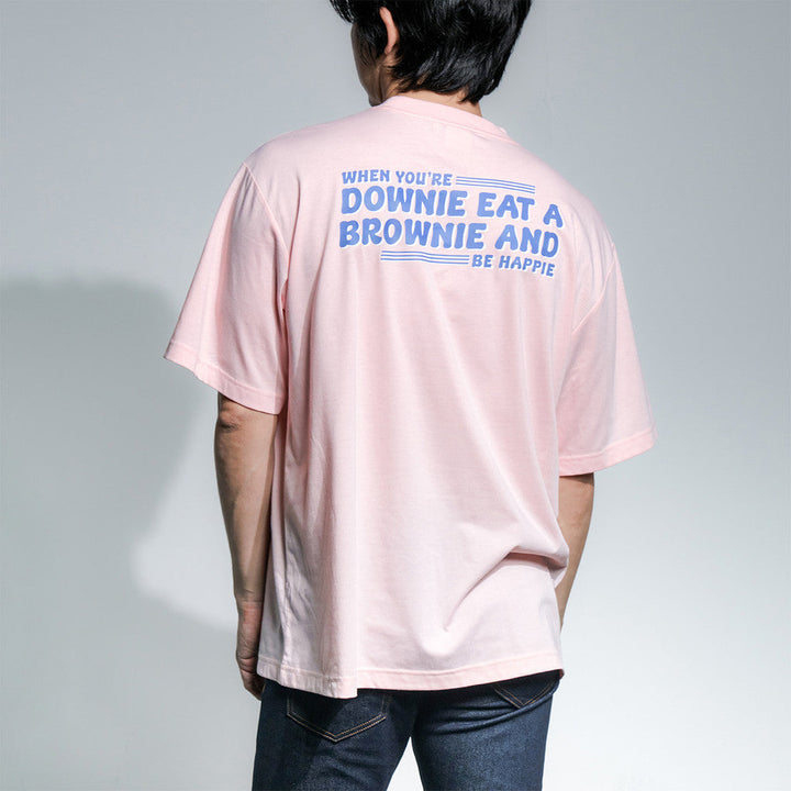 era-won เสื้อยืด T-SHIRT OVERSIZE ART TOY สีLIGHT PINK (คอชั้นเดียว) ICCSHOPPING