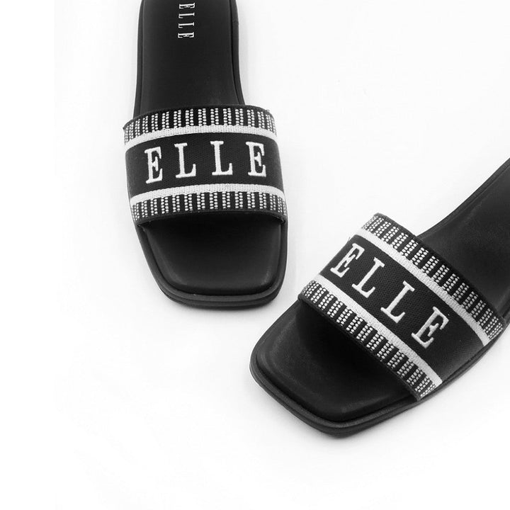 ELLE SHOES รองเท้าแบบสวมส้นเตี้ย -SANDELS แต่ง LOGO ELLE  มี 2 สี รุ่น- ELSM004 ICCSHOPPING