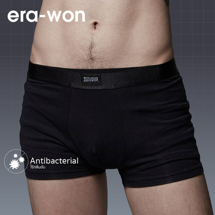 era-won กางเกงในไข่สะอาด Zinc Plus Anti-bac Underwear trunks สี Black 