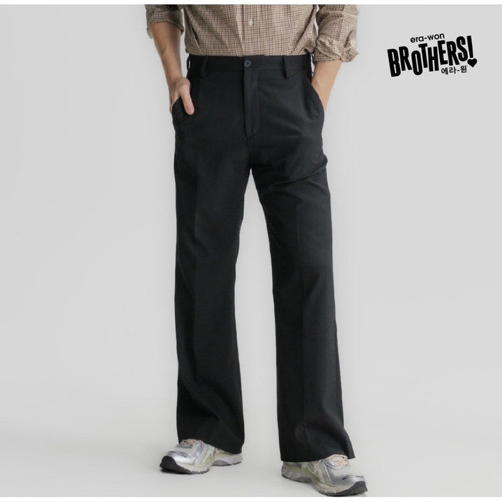 era-won กางเกงขายาว รุ่น Semi - Flare Monotone สี  Brothers Black ICCSHOPPING