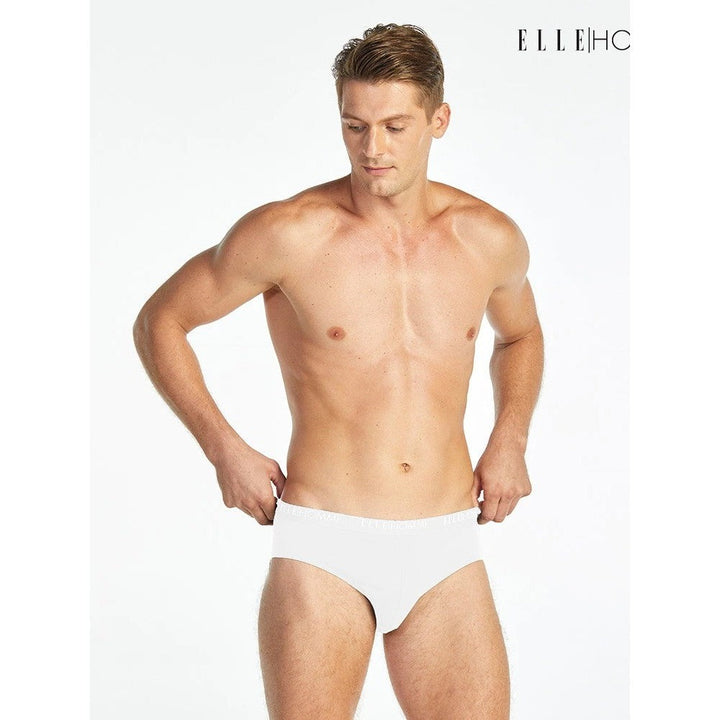 ELLE HOMME | แพ็ค 1 ชิ้น ทรง BRIEF ขอบยาง SPANDEX LOGO ELLE รุ่น KUB4001 ICCSHOPPING
