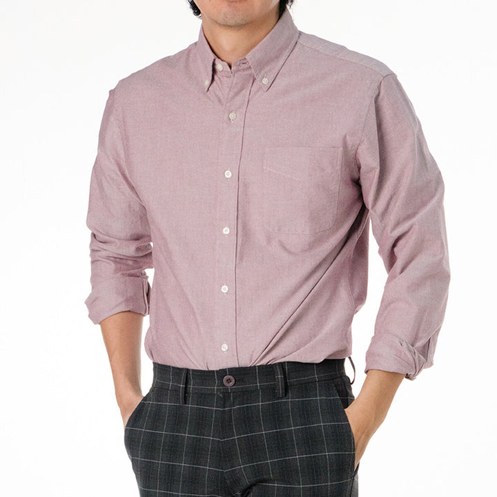 era-won เสื้อเชิ้ต รุ่น Oxford shirt Mercerizing สี Maroon 2024 