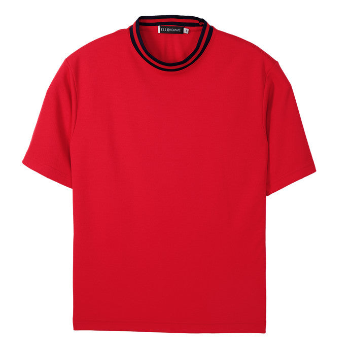 ELLE HOMME เสื้อยืดคอกลม ทรงหลวม แขนสั้น ผ้าโพลี ทรงหลวม มีให้เลือก 3 สี รุ่น- W8K913 ICCSHOPPING