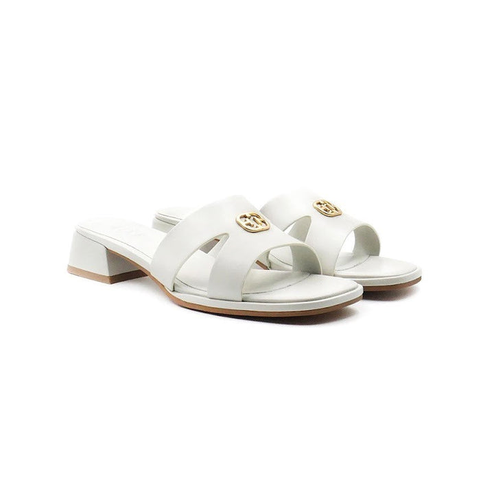 ELLE SHOES  รองเท้าแบบสวม- SANDELS  ส้น 1.5 นิ้ว แต่งโลโก้สีทอง มีให้เลือก 3 สี รุ่น- ELSM001 ICCSHOPPING