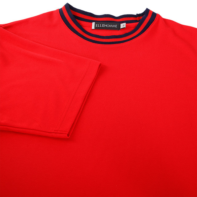 ELLE HOMME เสื้อยืดคอกลม ทรงหลวม แขนสั้น ผ้าโพลี ทรงหลวม มีให้เลือก 3 สี รุ่น- W8K913 ICCSHOPPING