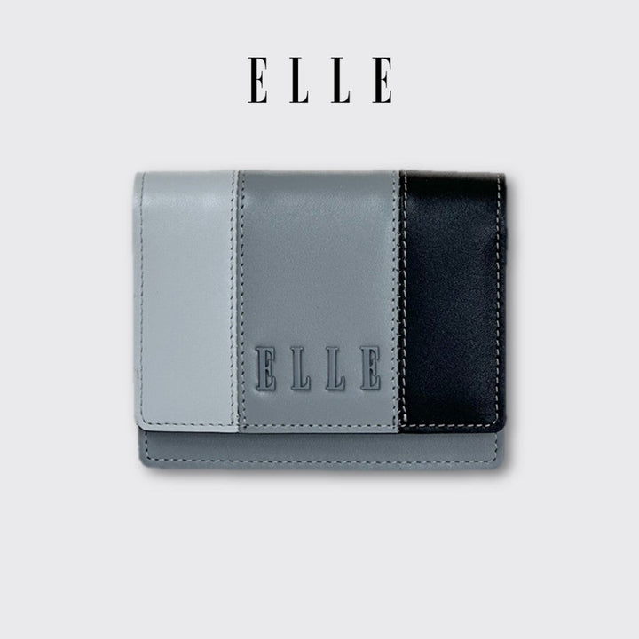 ELLE BAG COLLECTION GRADIENT กระเป๋าใส่นามบัตรและธนบัตร ใส่การ์ดได้ 9 ช่อง สีดำ | EWA151 BL ICCSHOPPING