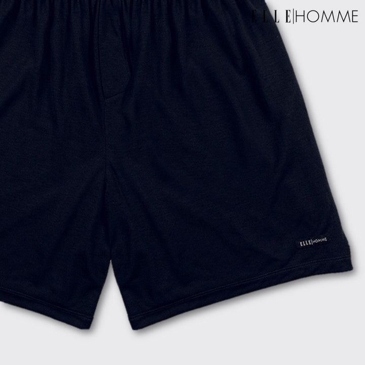 ELLE HOMME กางเกงขาสั้น ผ้าสปัน โพลีเอสเตอร์ ระบายอากาศได้ดี นุ่มสบาย สีพื้นมีให้เลือก 4 สี KPH1912 ICCSHOPPING