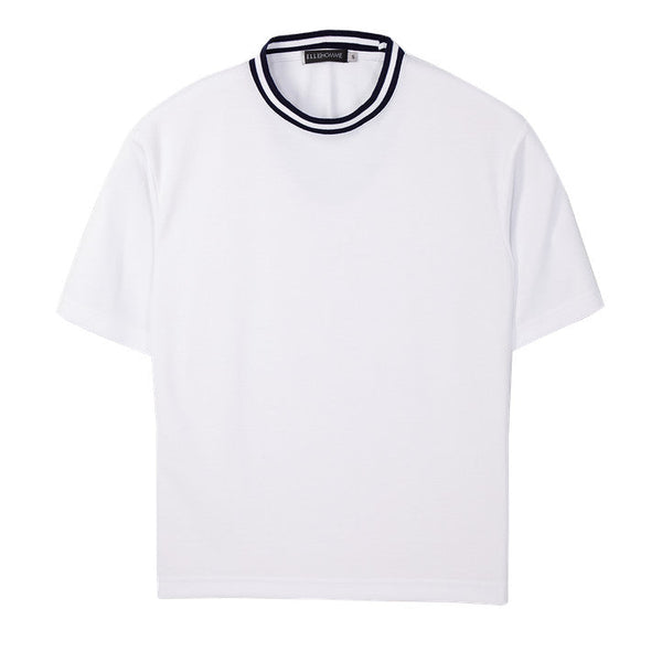 ELLE HOMME เสื้อยืดคอกลม ทรงหลวม แขนสั้น ผ้าโพลี ทรงหลวม มีให้เลือก 3 สี รุ่น- W8K913 ICCSHOPPING