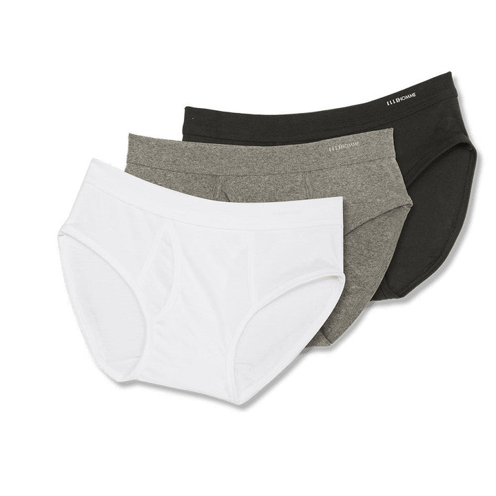 ELLE HOMME กางเกงใน ทรง BRIEF ขอบยาง SPANDEX ทอ LOGO ELLE PACK 3 ชิ้น มีให้เลิอก 4 สี รุ่น KUB2001 ICCSHOPPING