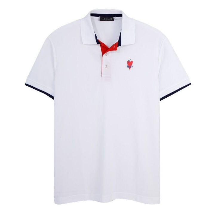 ELLE HOMME เสื้อยืดโปโล แขนสั้น ผ้า Polyester แต่งผ้า rib มีให้เลือก 2 สี รุ่น- W8K917 ICCSHOPPING