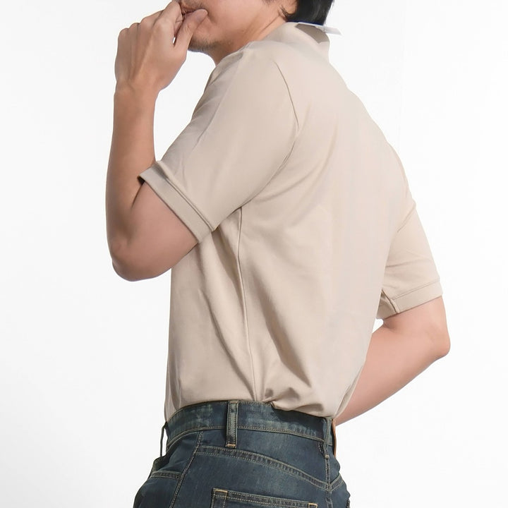 era-won เสื้อโปโลแขนสั้น ทรงสลิม Polo Shirt สี Beige 