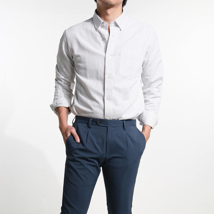 era-won Premium Quality เสื้อเชิ้ต คอปก Dress shirt Regular Shirt แขนยาว สี Matthew 