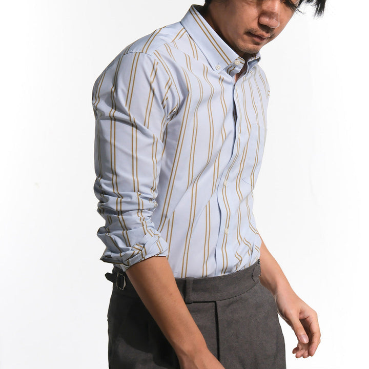 era-won Premium Quality เสื้อเชิ้ต คอปก Dress shirt Regular Shirt แขนยาว สี One Way Bright era-won