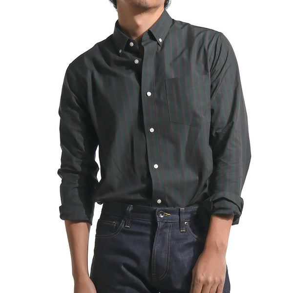 era-won Premium Quality เสื้อเชิ้ต คอปก Dress shirt Regular Shirt แขนยาว สี One Way Dark 
