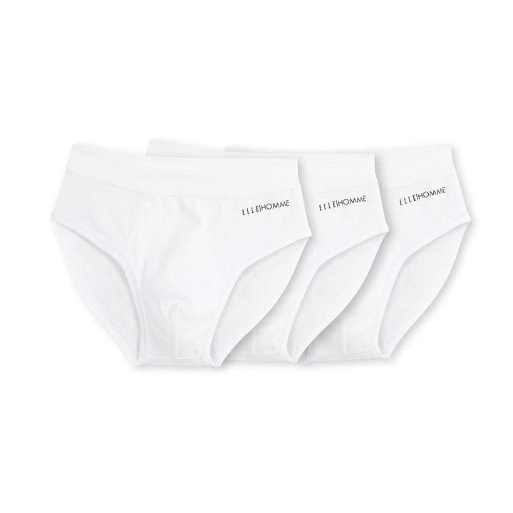 ELLE HOMME |  กางเกงในชาย ทรง BRIEF  PACK 3  100% COTTON RIB ขอบเอว SPANDEX รุ่น | KUF9999 ICCSHOPPING