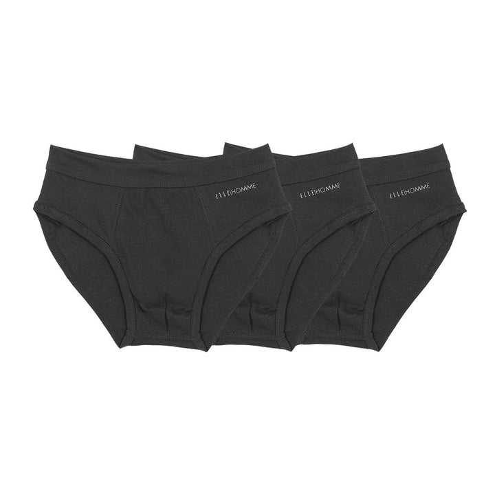 ELLE HOMME |  กางเกงในชาย ทรง BRIEF  PACK 3  100% COTTON RIB ขอบเอว SPANDEX รุ่น | KUF9999 ICCSHOPPING