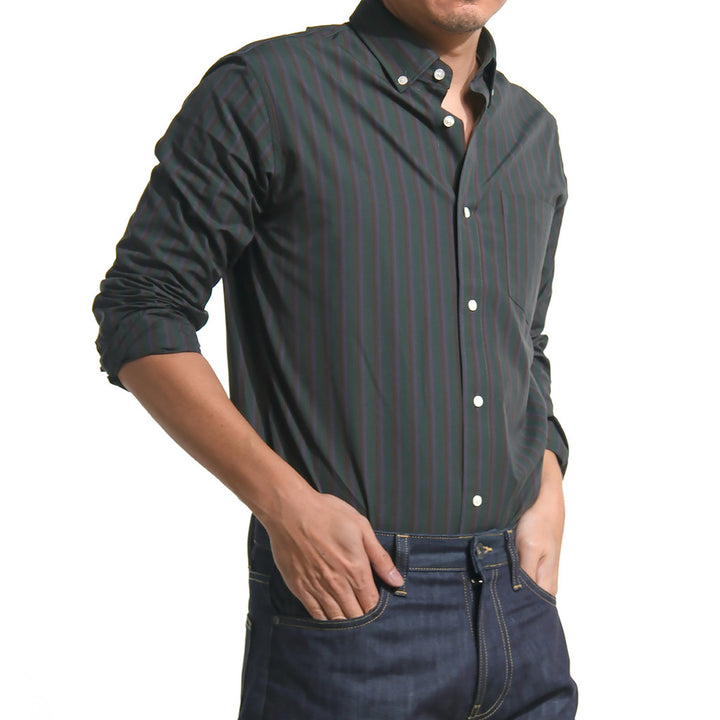 era-won Premium Quality เสื้อเชิ้ต คอปก Dress shirt Regular Shirt แขนยาว สี One Way Dark 