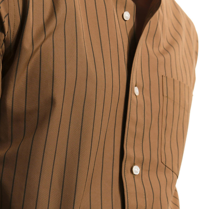 era-won Premium Quality เสื้อเชิ้ต คอปก Dress shirt Regular Shirt แขนยาว สี Snatch Brown era-won