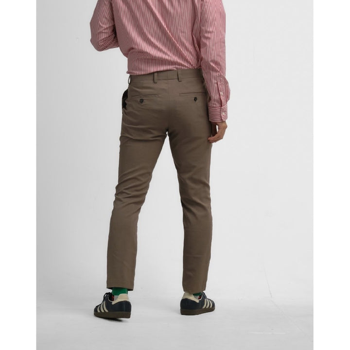 era-won กางเกงทำงานรุ่น Luxury details V3 ทรง Skinny Crop สี Brown 