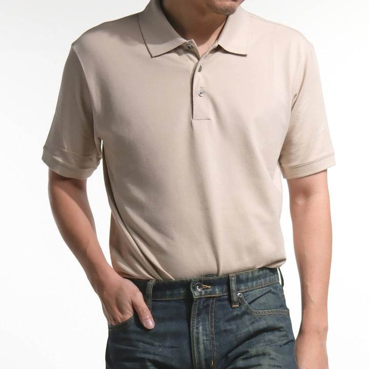 era-won เสื้อโปโลแขนสั้น ทรงสลิม Polo Shirt สี Beige 