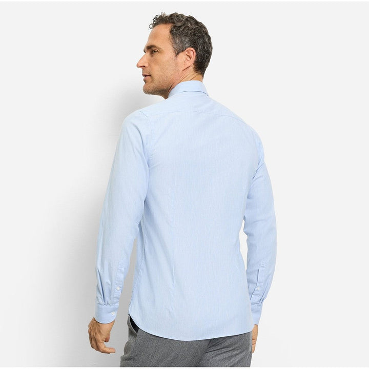 OLYMP Level five Shirt เสื้อเชิ้ตผู้ชายแขนยาว ทรงพอดีตัว สีฟ้า ยื่นหยุ่นได้ดี รีดง่าย (10S3BU) WINT25 ICCSHOPPING