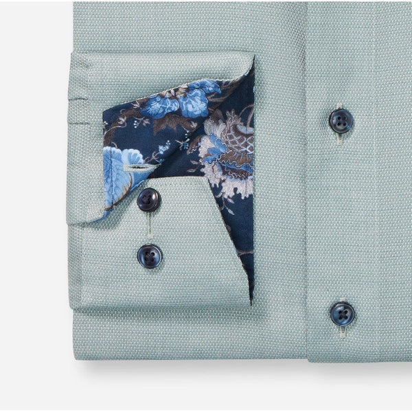 OLYMP LUXOR Shirt เสื้อเชิ้ตผู้ชายแขนยาว ทรงหลวม สีฟ้า ยับยาก รีดง่าย ระบายอากาศ (01T1BU) WINT25 ICCSHOPPING