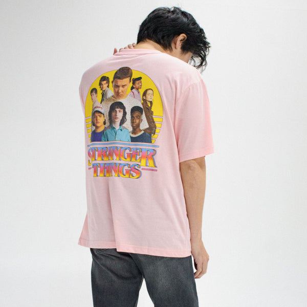 era-won เสื้อยืด T-Shirt Oversize รุ่น era-won x Stranger things สี Light Pink