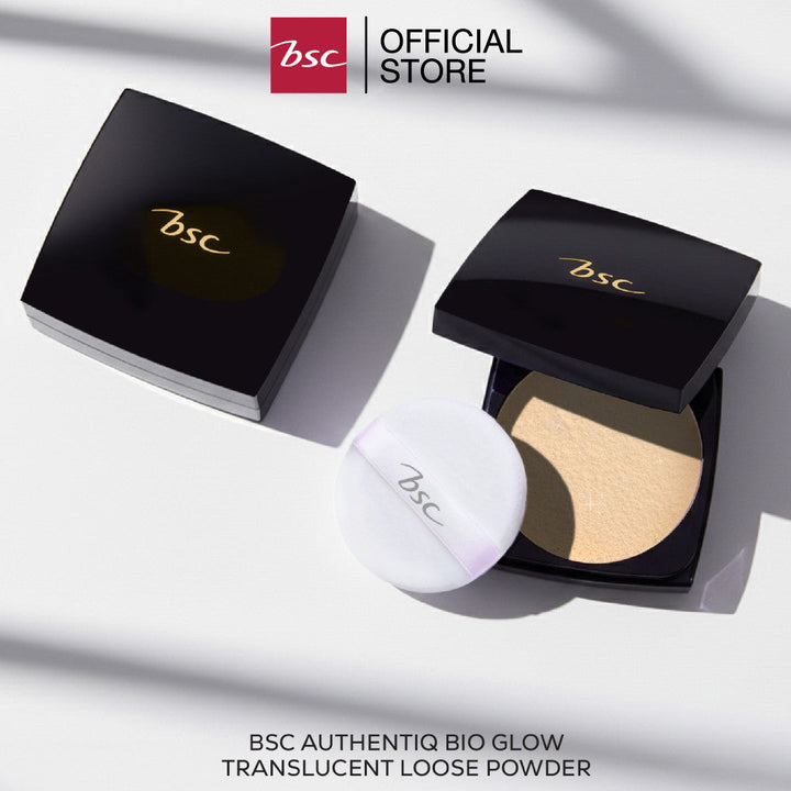 BSC AUTHENTIQ BIO GLOW TRANSLUCENT LOOSE POWDER บีเอสซี ออเธนทิค ไบโอ โกลว์ ทรานสลูเซนท์ ลูซ พาวเดอร์ แป้งฝุ่น ICCSHOPPING