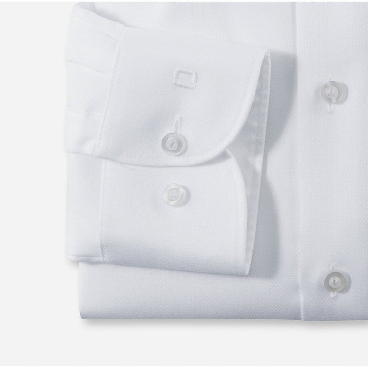 OLYMP Level five Shirt เสื้อเชิ้ตผู้ชายแขนยาว ทรงพอดีตัว สีขาว ยืดหยุ่นได้ดี (03T1WH) WINT25 ICCSHOPPING